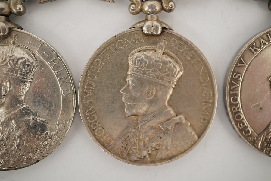 Five Edward VII and George V and India General Service Medals